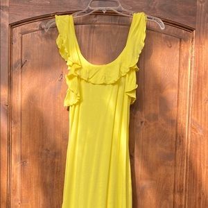 Yellow asymmetric summer dress